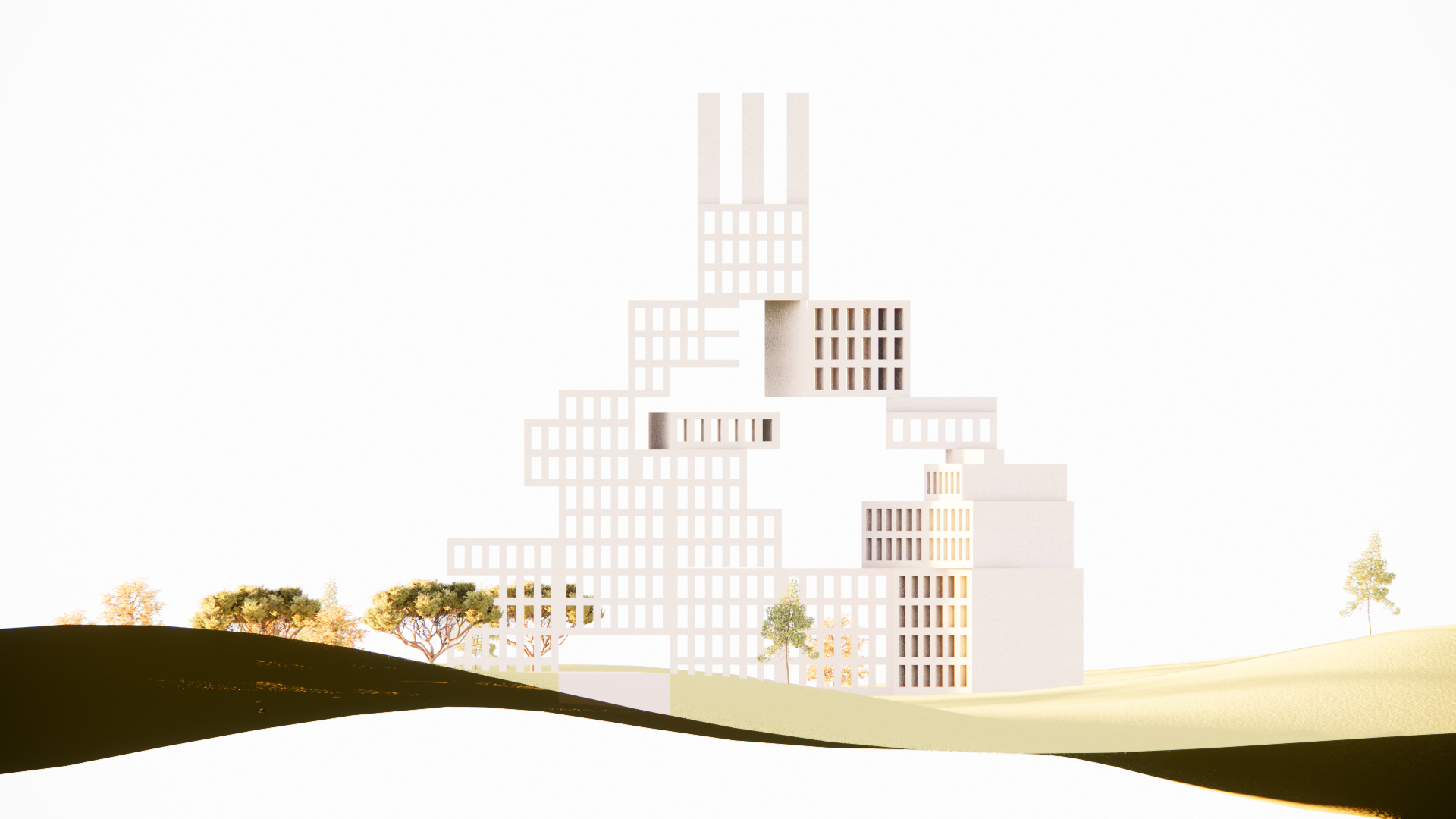 Enscape render — front view